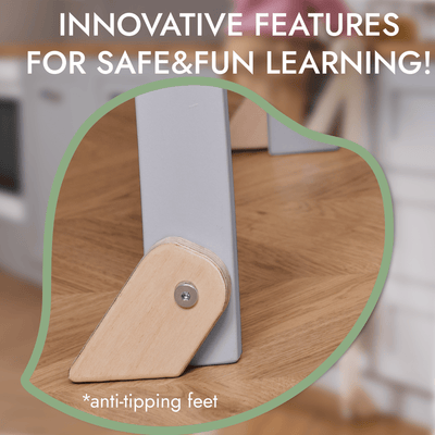 Learning Tower: Foldable Step Stool for Toddlers - Gray