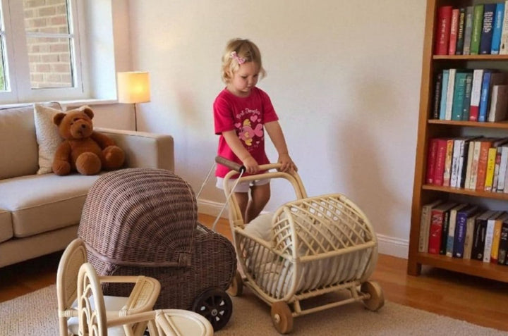 Lullaby Rattan Doll Buggy
