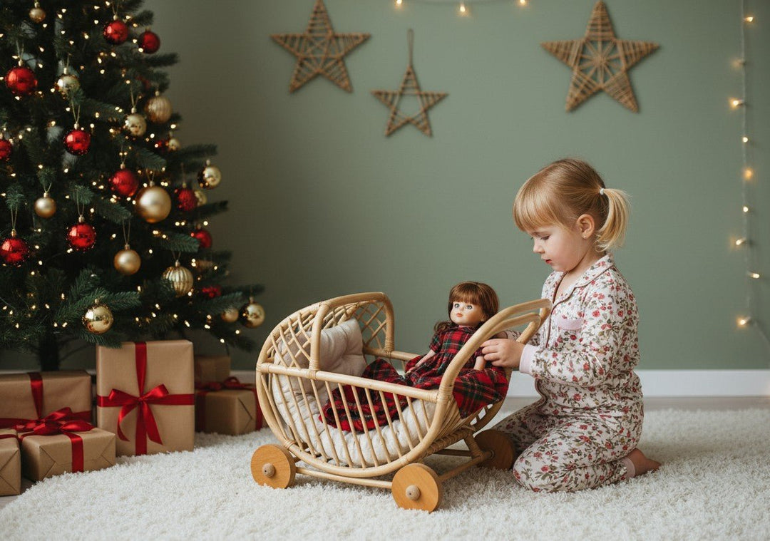 Lullaby Rattan Doll Buggy