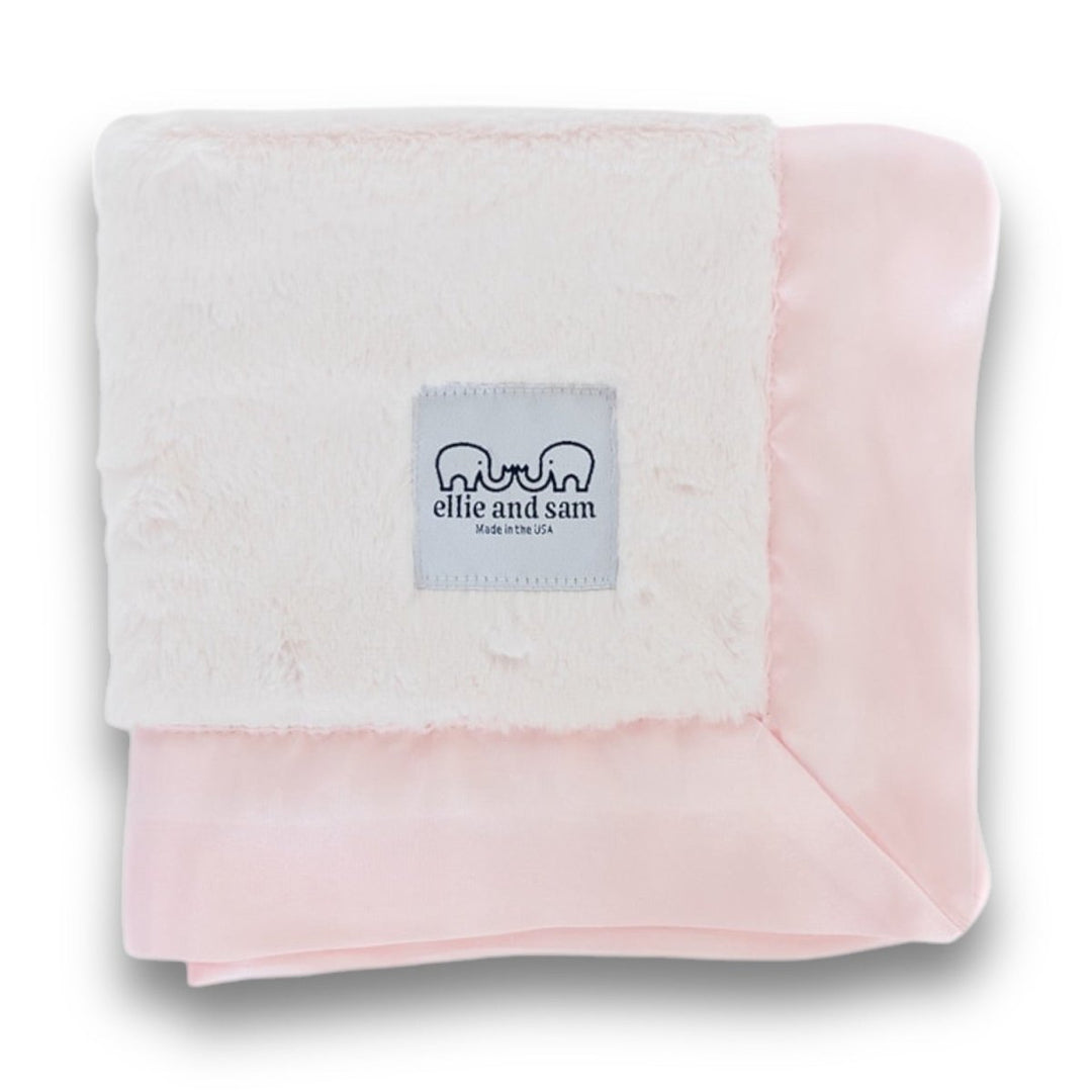 Luxury Satin Border Lovey - Pink
