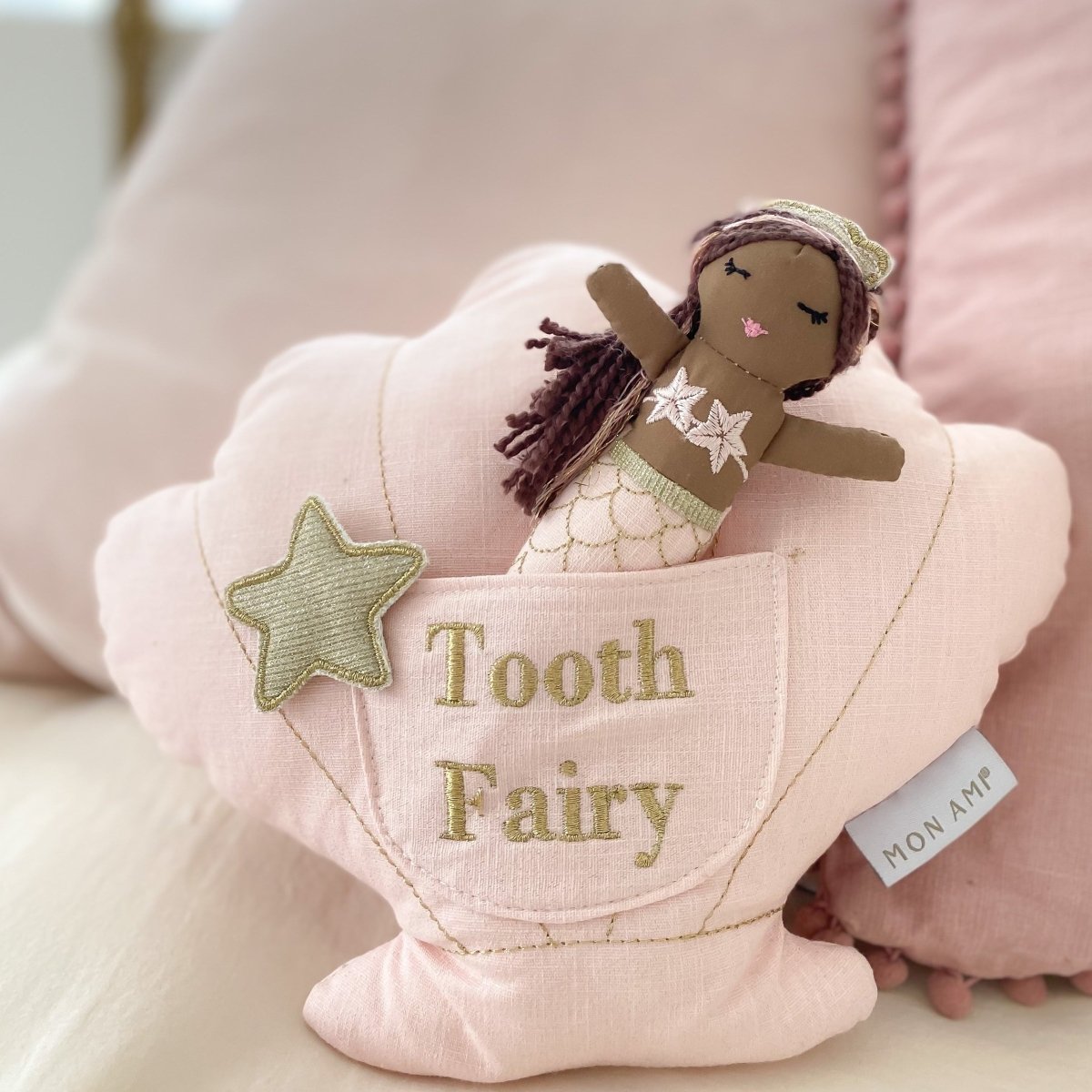 Macie Mermaid Tooth Fairy Pillow and Doll Set