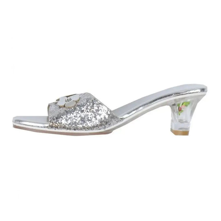 Mariona - High Heel Slipper, Metallic Silver