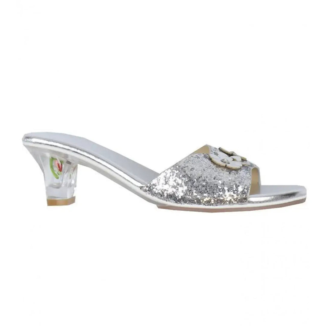 Mariona - High Heel Slipper, Metallic Silver