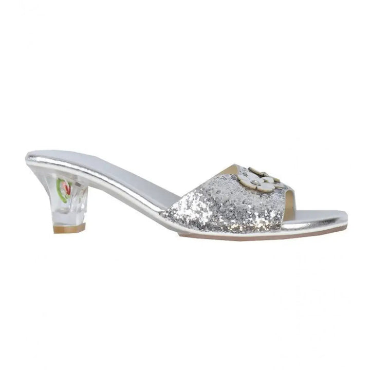 Mariona - High Heel Slipper, Metallic Silver