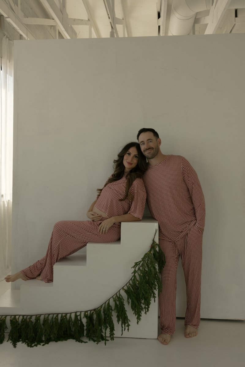 Men's Bamboo Pajamas - Red Gingham