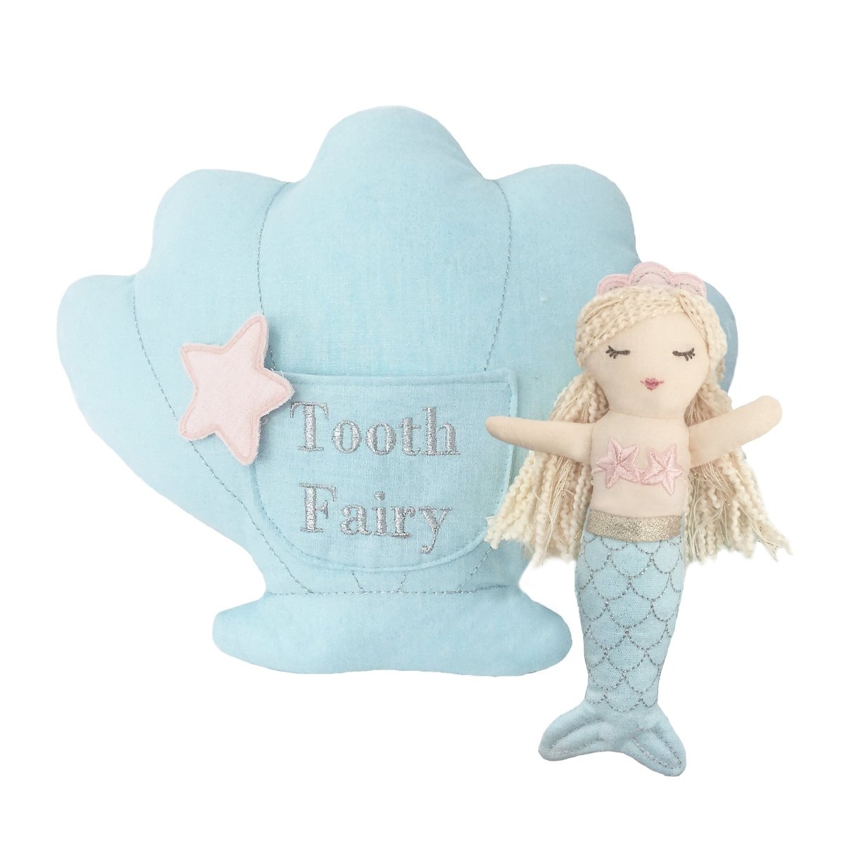 Mimi Mermaid Tooth Fairy Pillow and Doll Set