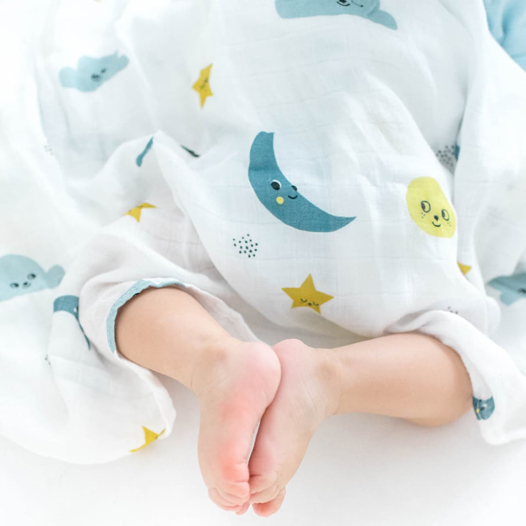 Crib Sheet &amp; Swaddle Baby Gift Set - Moon&