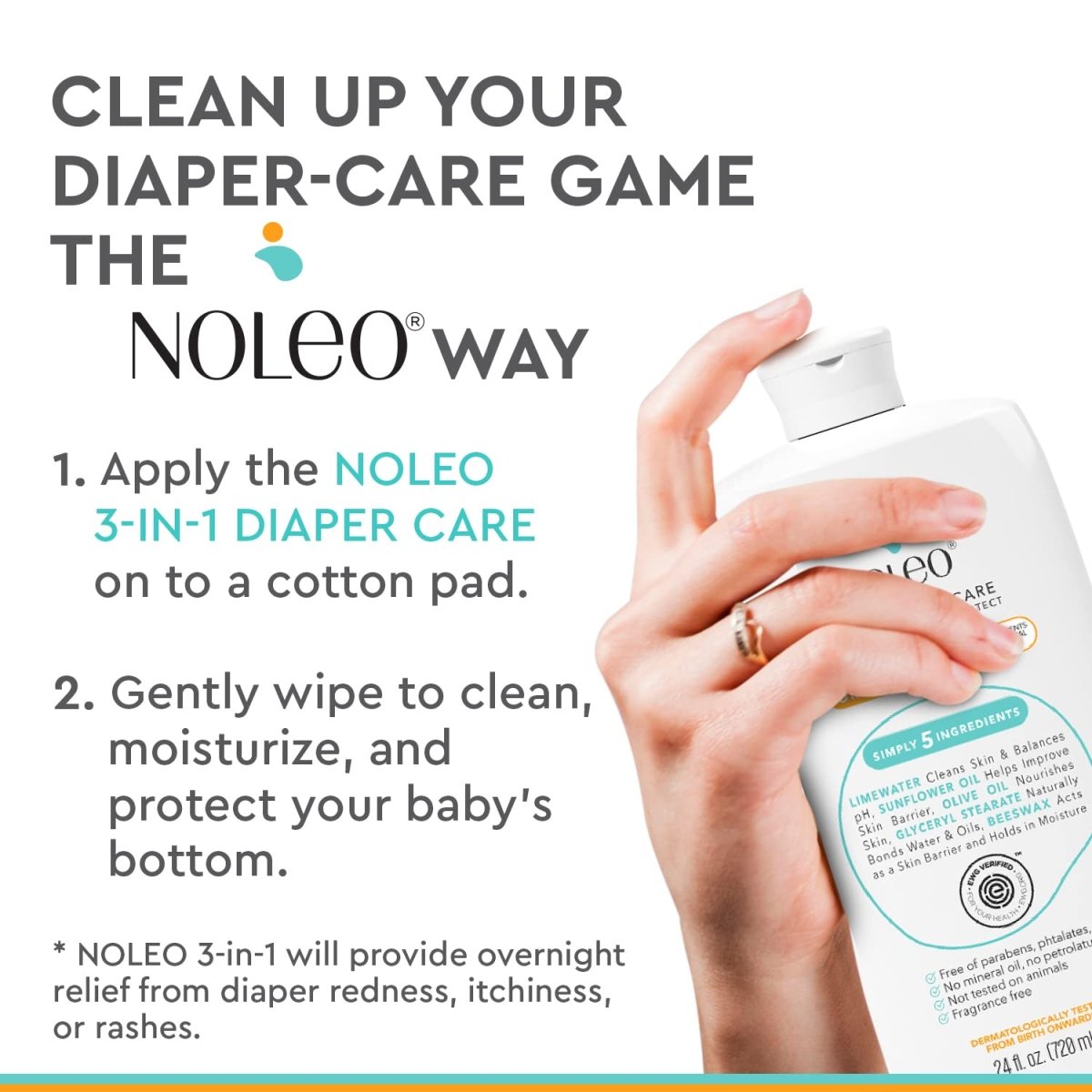 NOLEO 3-IN-1 - Diaper Rash Cream