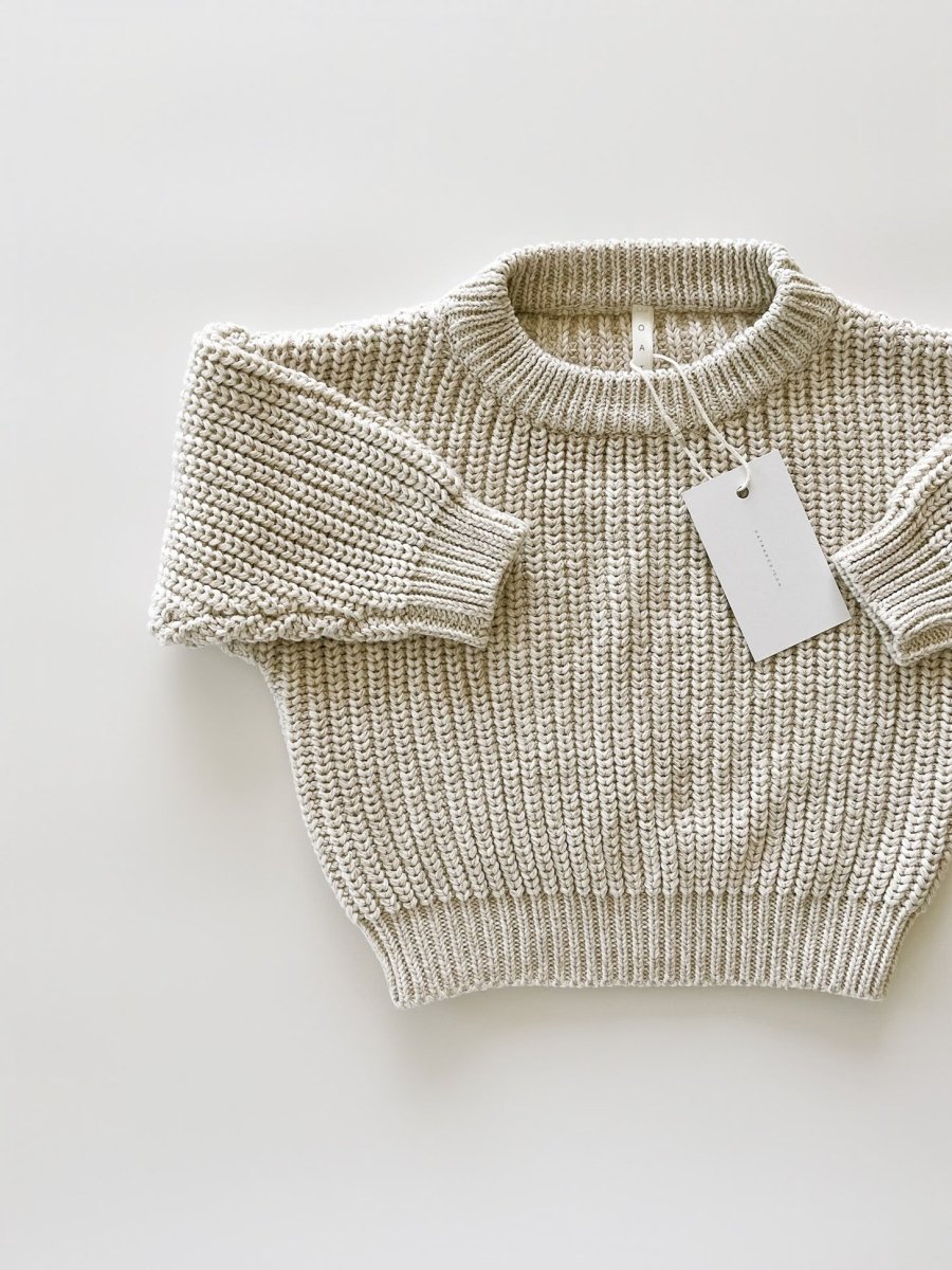 ‘Oatmeal’ Chunky Knit Sweater
