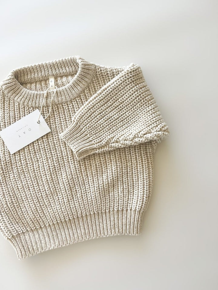 ‘Oatmeal’ Chunky Knit Sweater