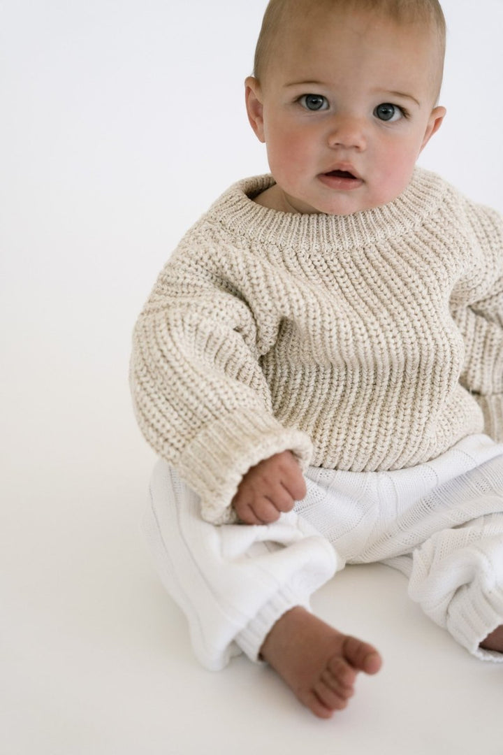 ‘Oatmeal’ Chunky Knit Sweater