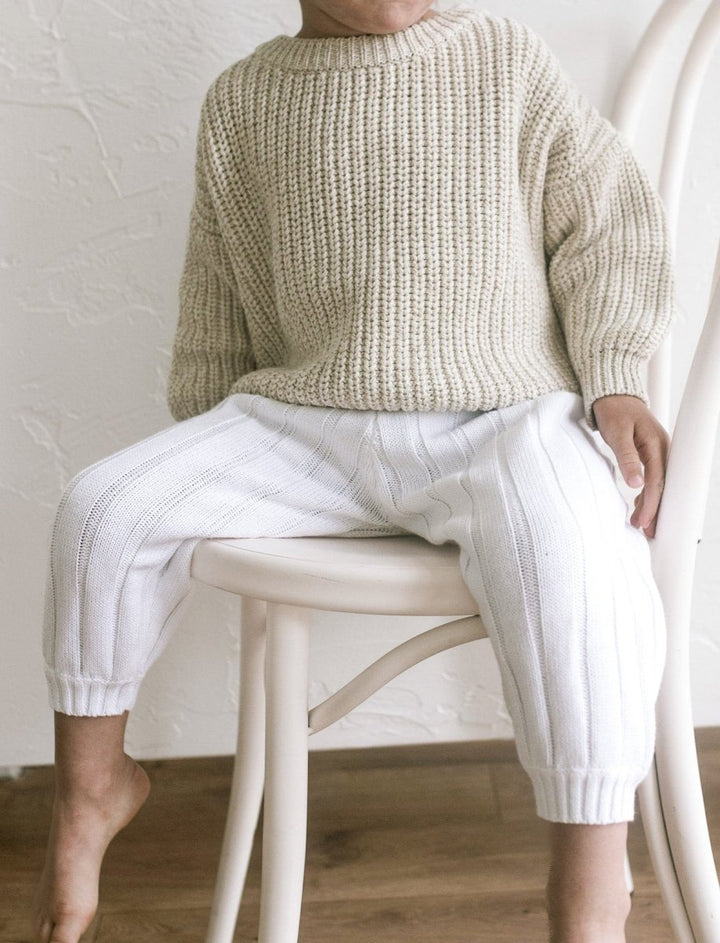 ‘Oatmeal’ Chunky Knit Sweater