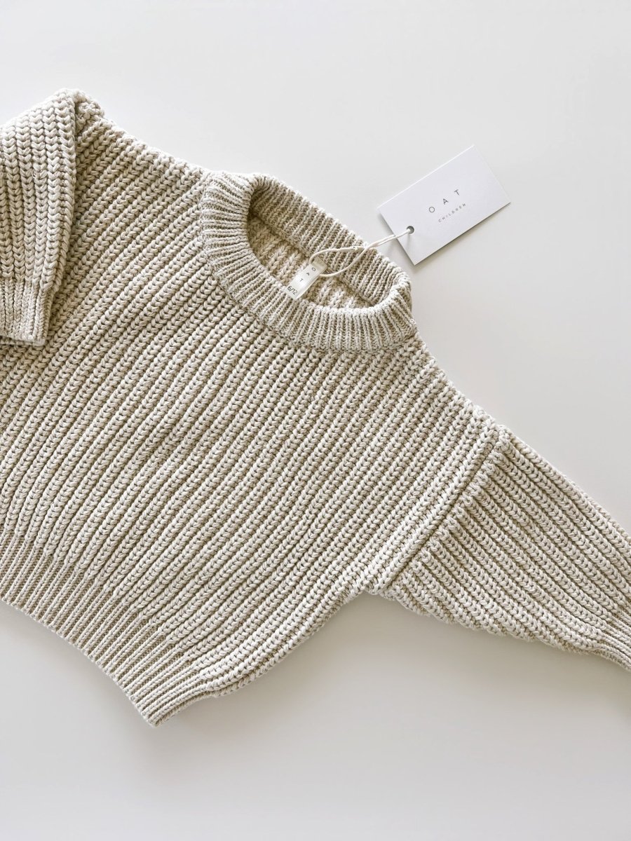 ‘Oatmeal’ Chunky Knit Sweater
