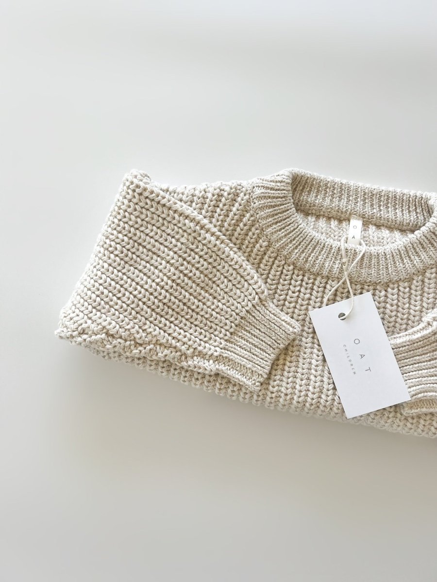 ‘Oatmeal’ Chunky Knit Sweater