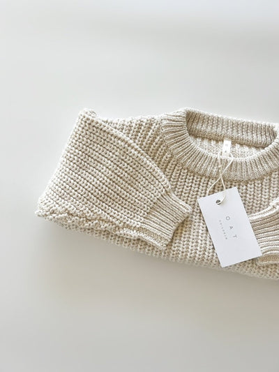 ‘Oatmeal’ Chunky Knit Sweater