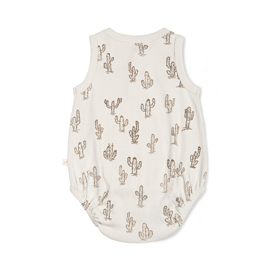 Organic Baby Bubble Onesie - Cactus  Bee Like Kids