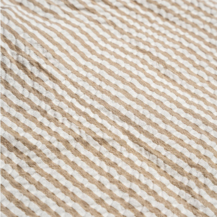 Organic Short Bubble Romper - Brown Stripes