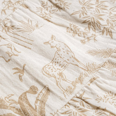 Organic Sleeveless Bubble Romper - Wild Tropics