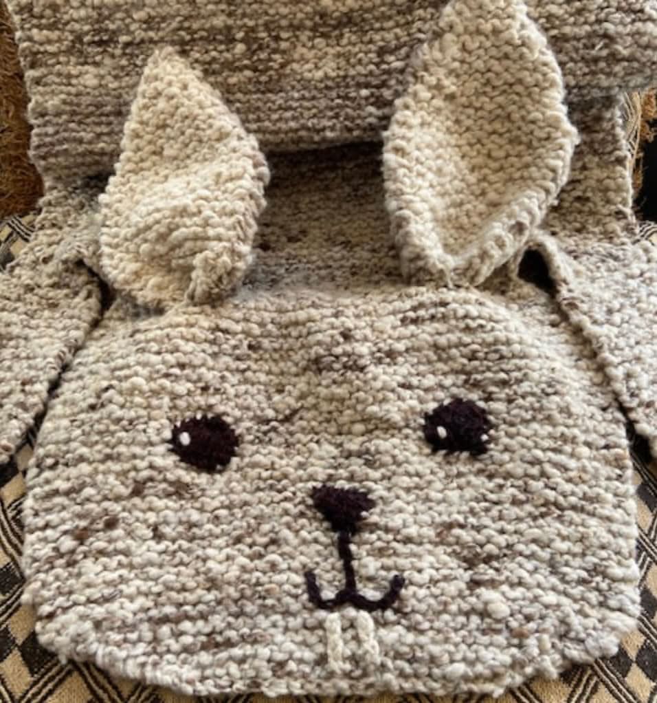Organic Wool Play Mat + Nursery Rug  - Bunny