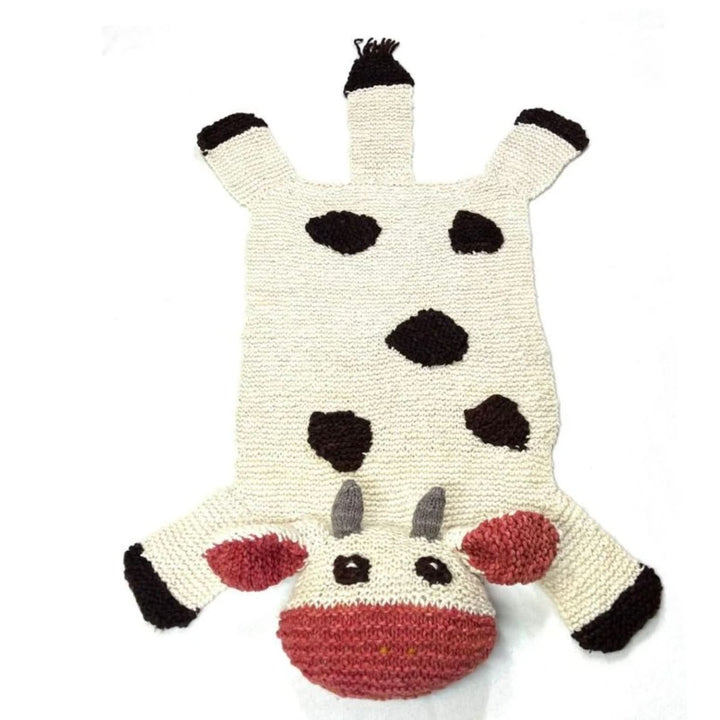 Organic Wool Play Mat + Nursery Rug  - Cow