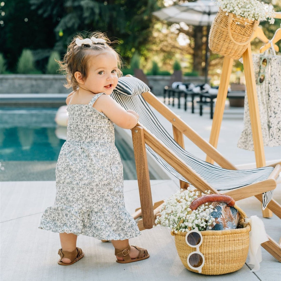 Palm Tree Linen Dress
