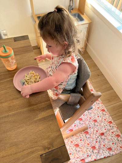 Peachy Dreams Splash Mat - A Waterproof Catch-All for Highchair Spills