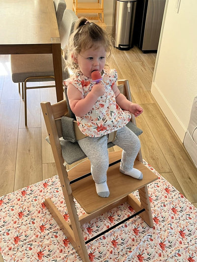Peachy Dreams Splash Mat - A Waterproof Catch-All for Highchair Spills