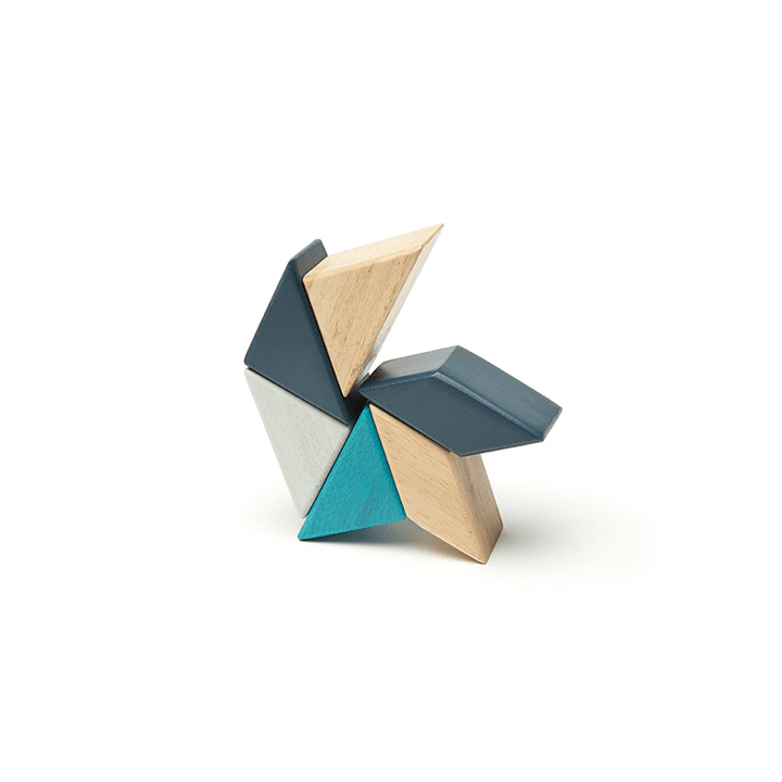 Pocket Pouch Prism Magnetic Wooden Blocks - 6 pieces