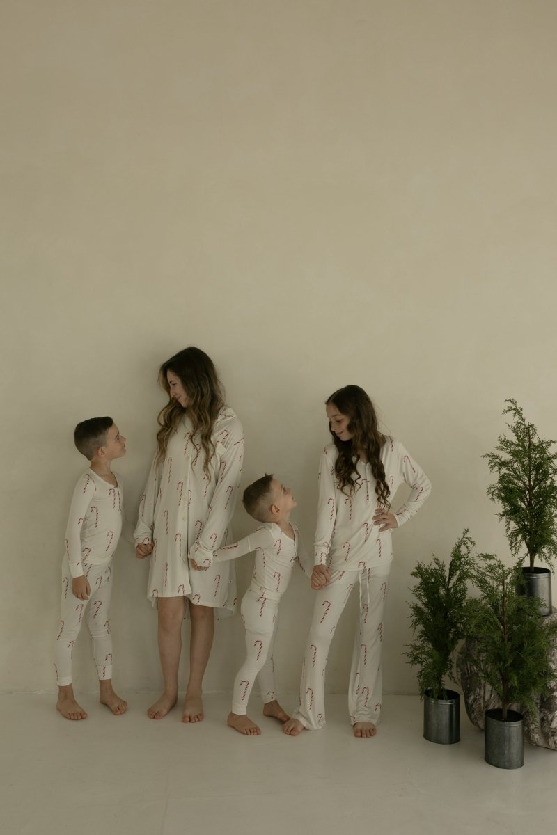 Pre-Teen Flare Bamboo Pajamas - Candy Cane