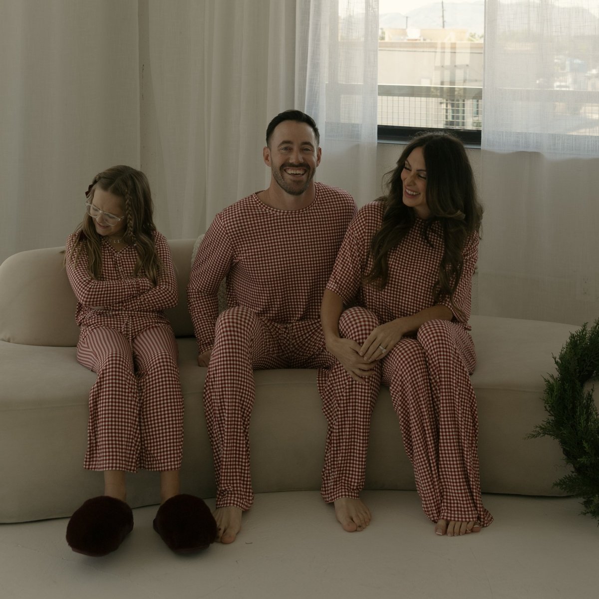 Pre-Teen Flare Bamboo Pajamas - Red Gingham