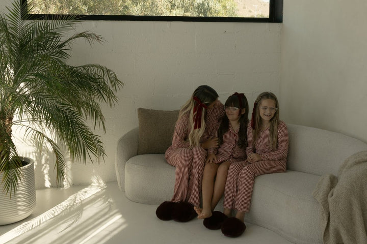 Pre-Teen Flare Bamboo Pajamas - Red Gingham