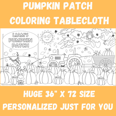 Pumpkin Patch Coloring Tablecloth