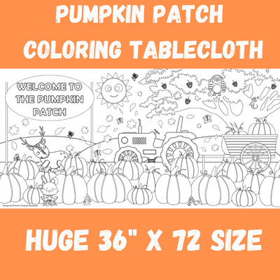 Pumpkin Patch Coloring Tablecloth