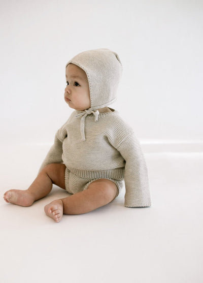 Purl Knit Bloomer Shorts ‘Gray Marle’