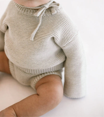 Purl Knit Bloomer Shorts ‘Gray Marle’