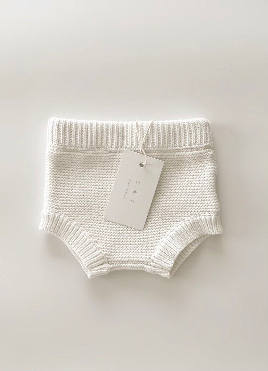 Purl Knit Bloomer Shorts ‘Milk’