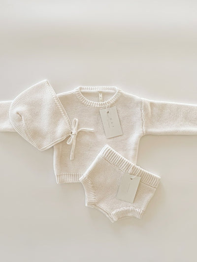 Purl Knit Bloomer Shorts ‘Milk’