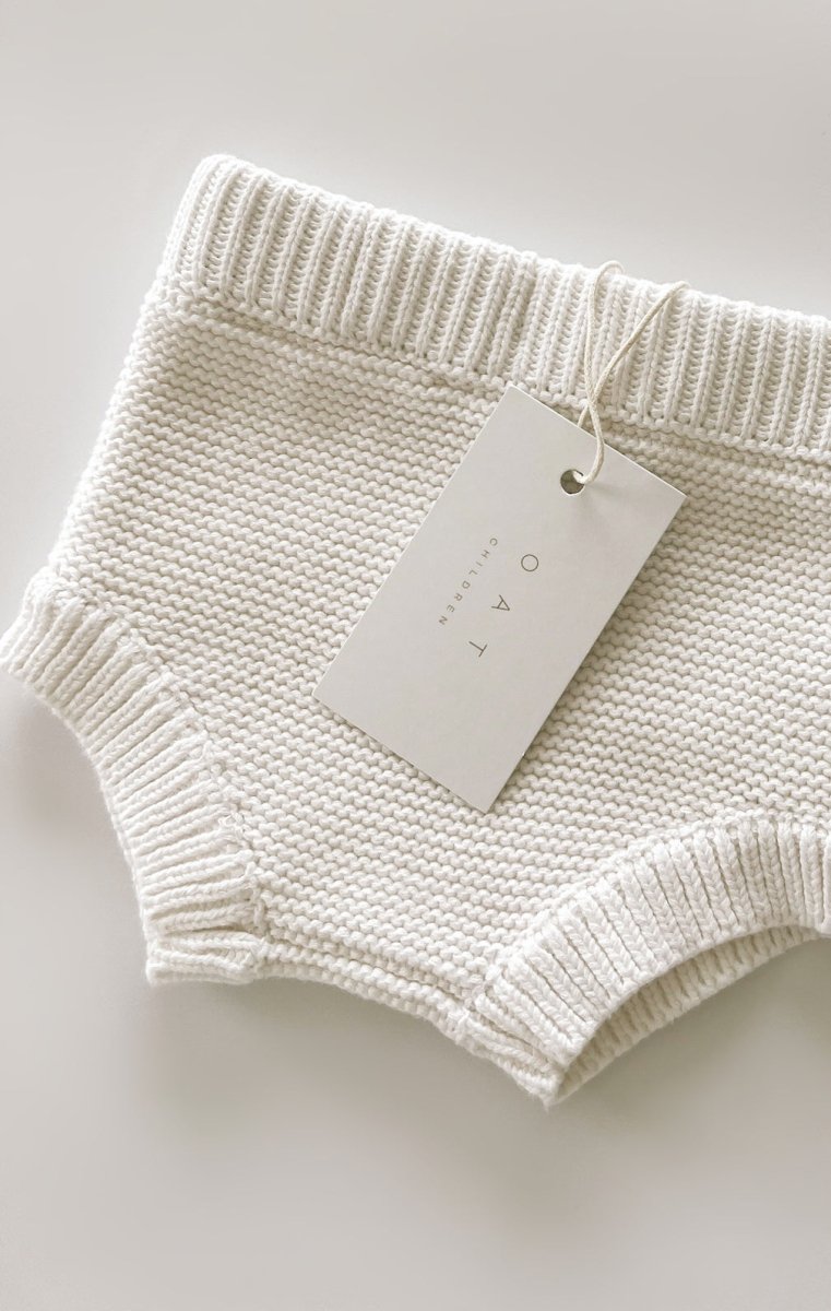 Purl Knit Bloomer Shorts ‘Milk’