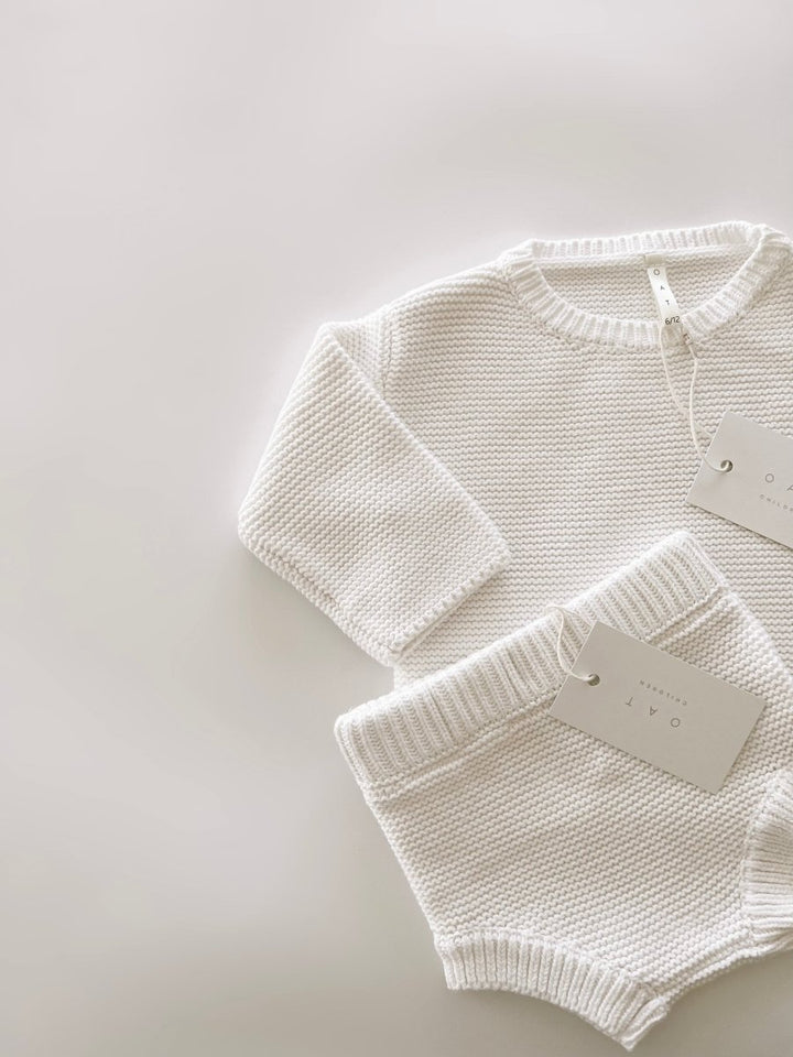 Purl Knit Bloomer Shorts ‘Milk’