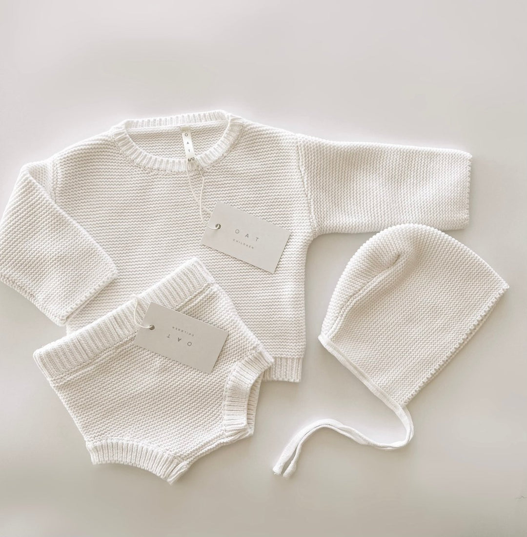 Purl Knit Bloomer Shorts ‘Milk’