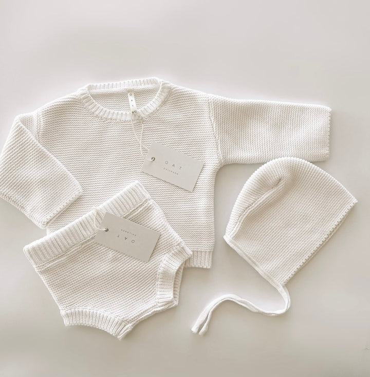 Purl Knit Bloomer Shorts ‘Milk’