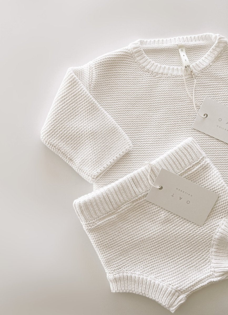 Purl Knit Bloomer Shorts ‘Milk’