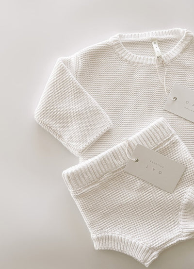 Purl Knit Bloomer Shorts ‘Milk’