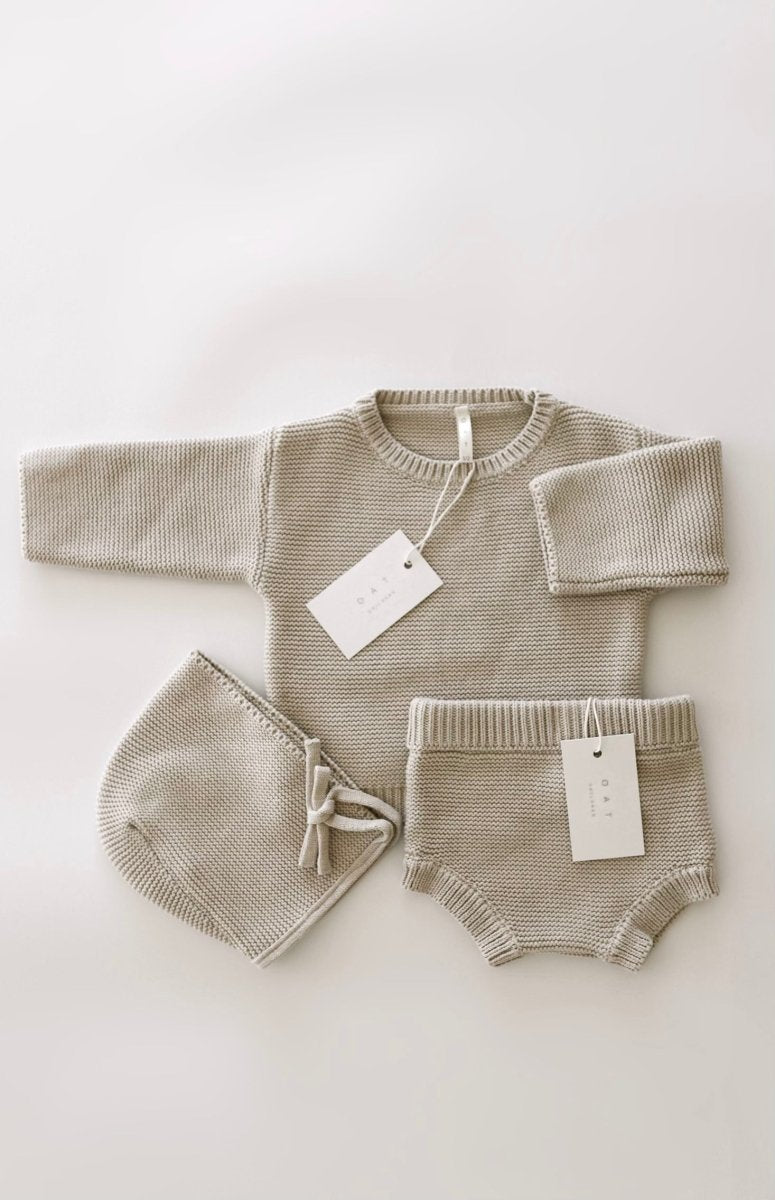 Purl Knit Bloomer Shorts ‘Mushroom’