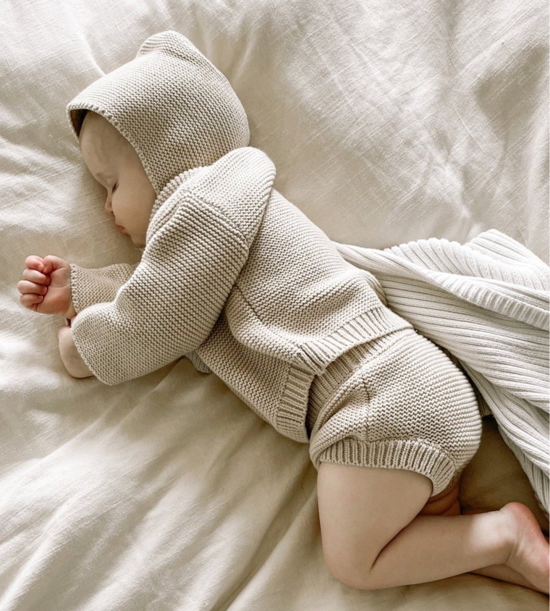 Purl Knit Bloomer Shorts ‘Mushroom’