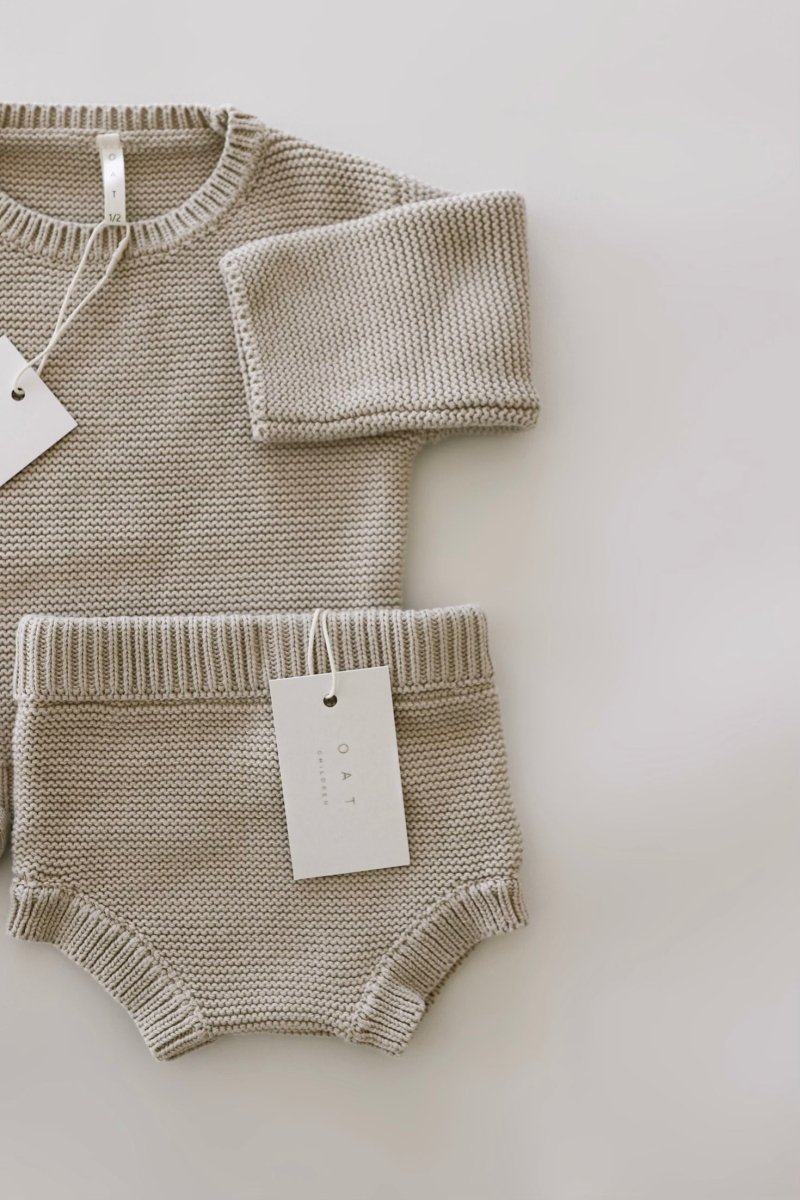 Purl Knit Bloomer Shorts ‘Mushroom’