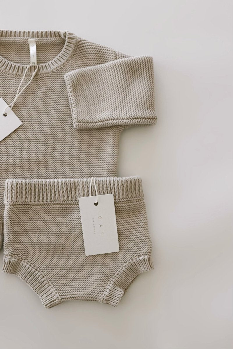 Purl Knit Bloomer Shorts ‘Mushroom’