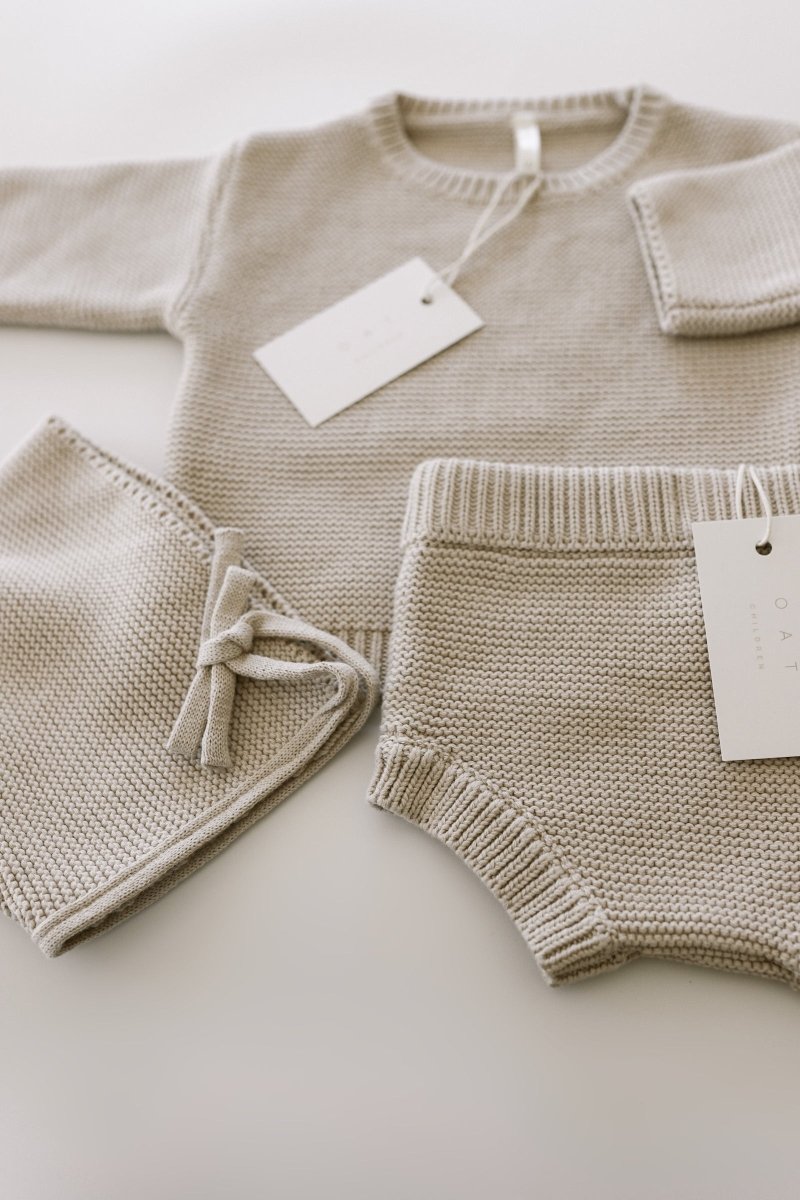 Purl Knit Bloomer Shorts ‘Mushroom’