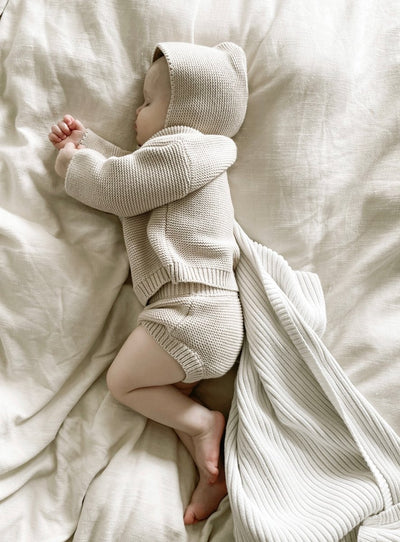 Purl Knit Bloomer Shorts ‘Mushroom’