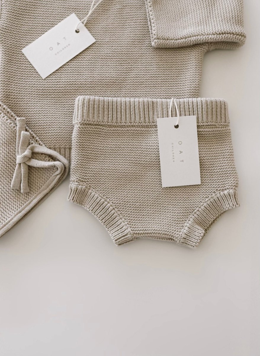 Purl Knit Bloomer Shorts ‘Mushroom’